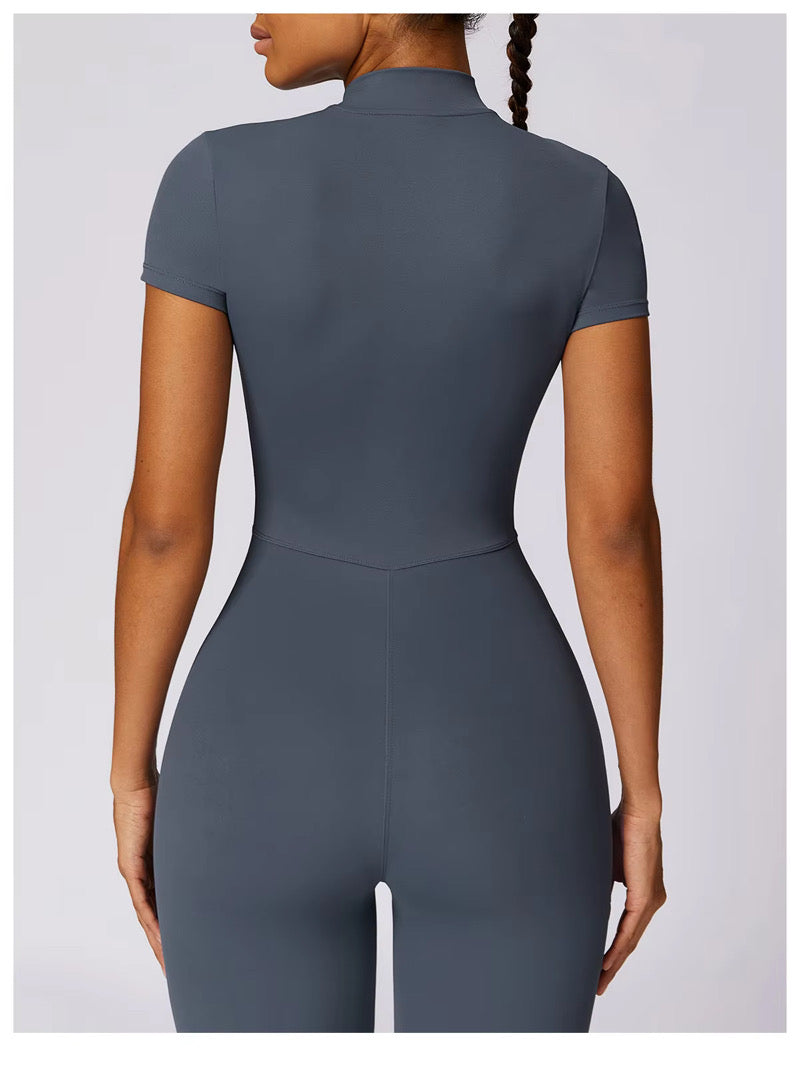 Seam Sculpt Enterizo Gris con Zipper