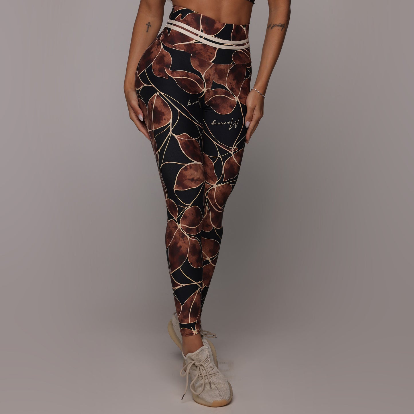 Golden Blossom Legging Brasileño & Crop Top
