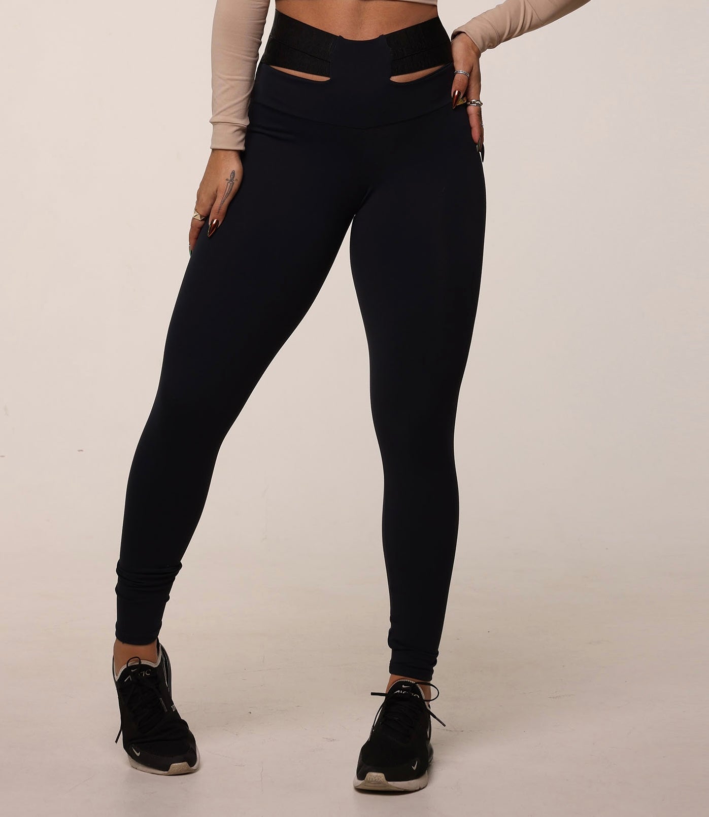 Legging de Compresión Brasileño High Waist Scrunch Negro (5 Estrellas)