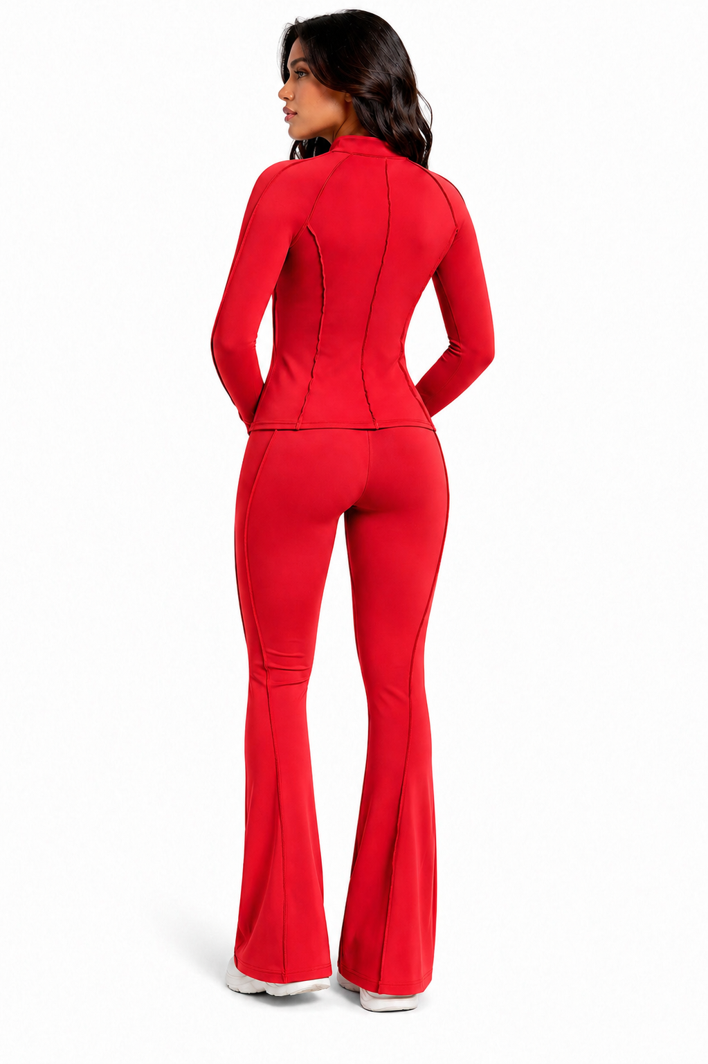 Trending Moto Mami 3 PC Legging, Top & Jacket Rojo