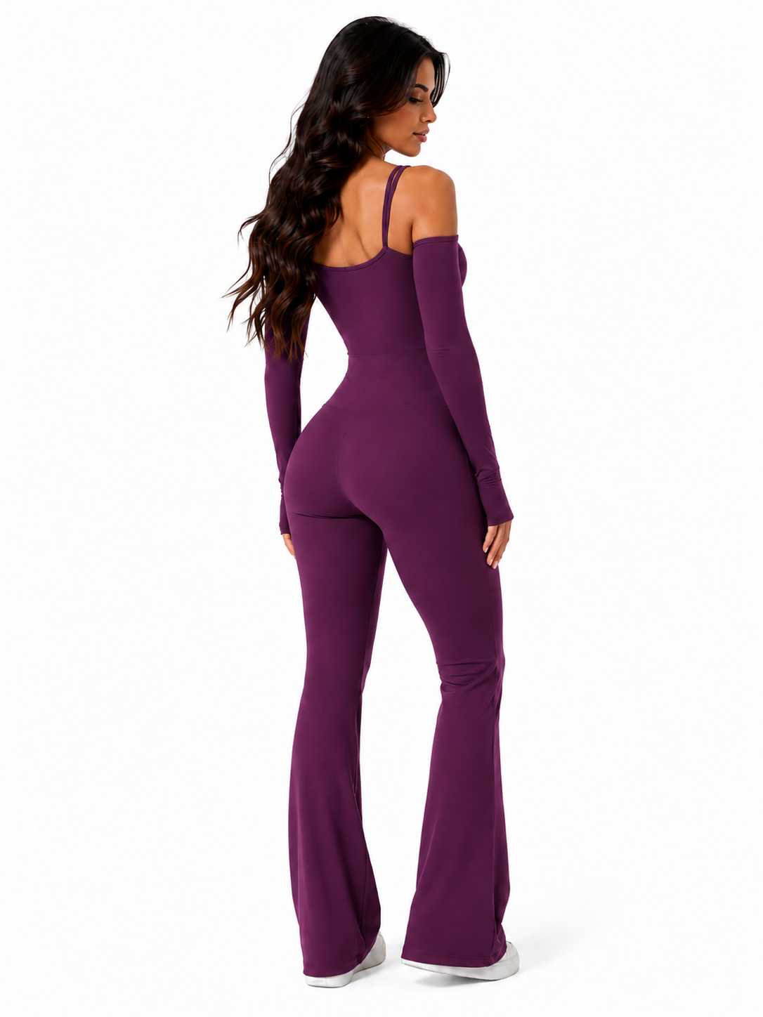 Dream Girl Flared Jumpsuit Plum