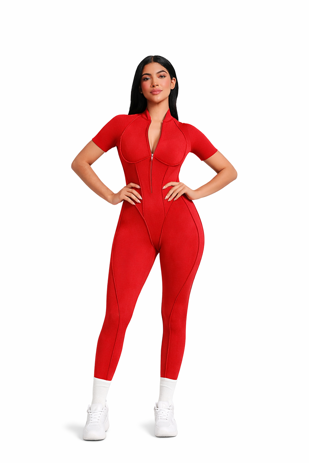 Moto Mami Enterizo Rojo con Zipper