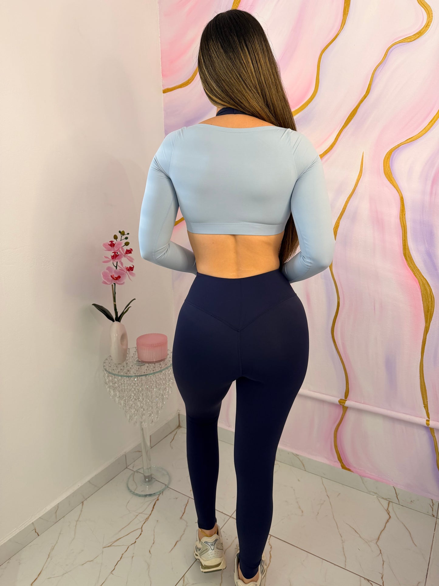 Ocean Breeze Legging & Top Manga Larga
