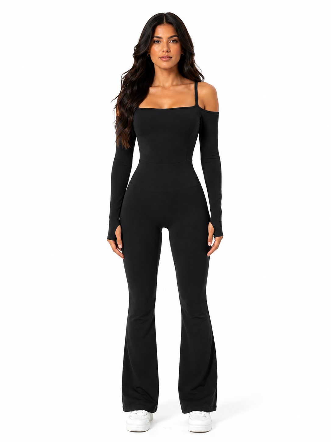 Dream Girl Flared Jumpsuit Negro