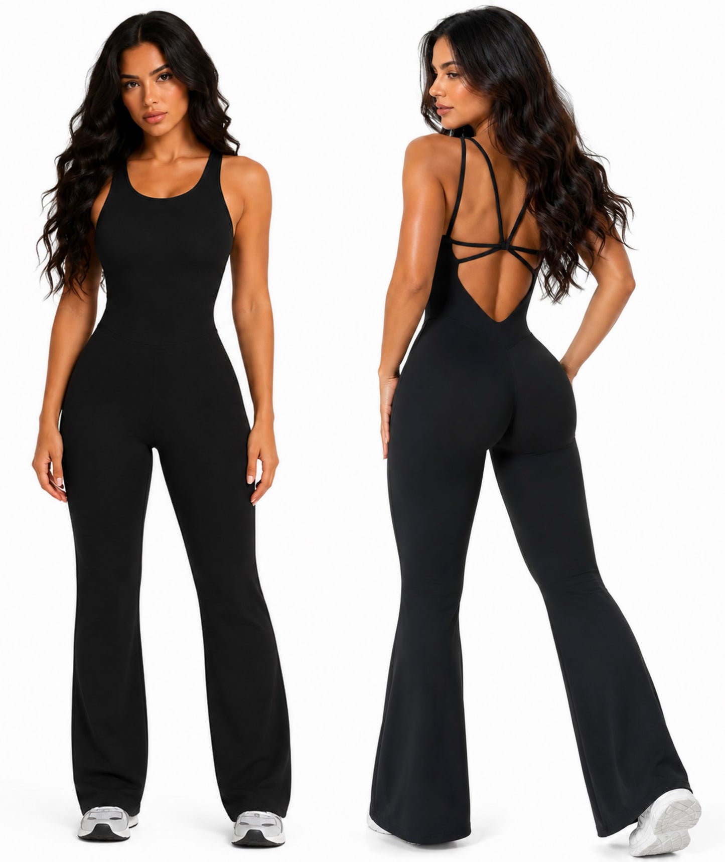 Goddess Jumpsuit Palazo Negro