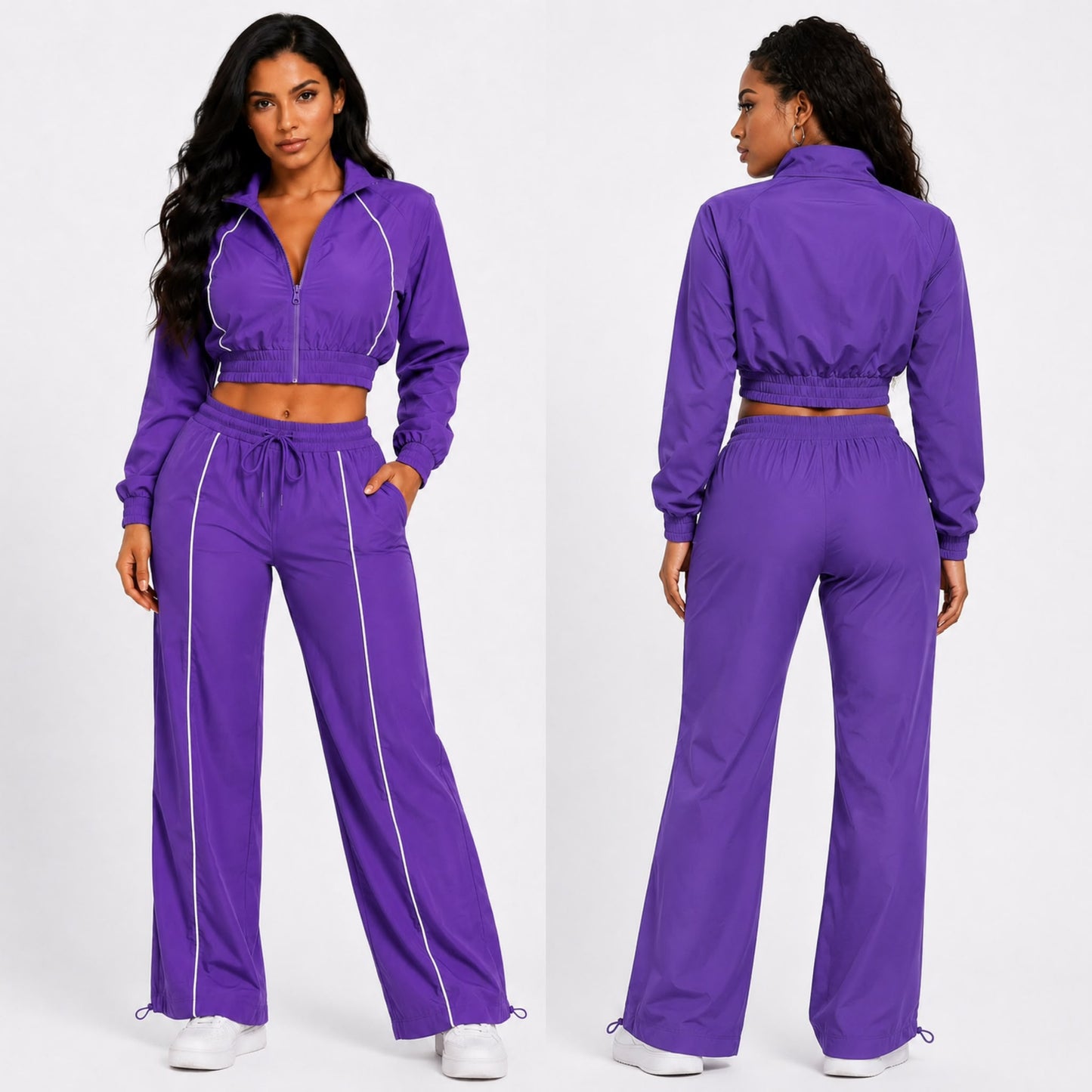 Essential Jogger & Jacket Violeta & Blanco