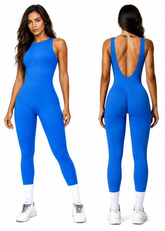 Seamless Enterizo Scrunch Azul Royal