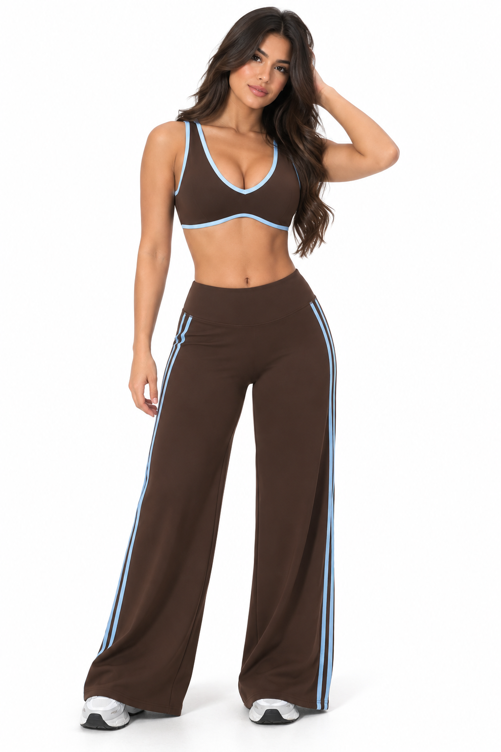 Sporty Chic Wide Legging & Crop Top