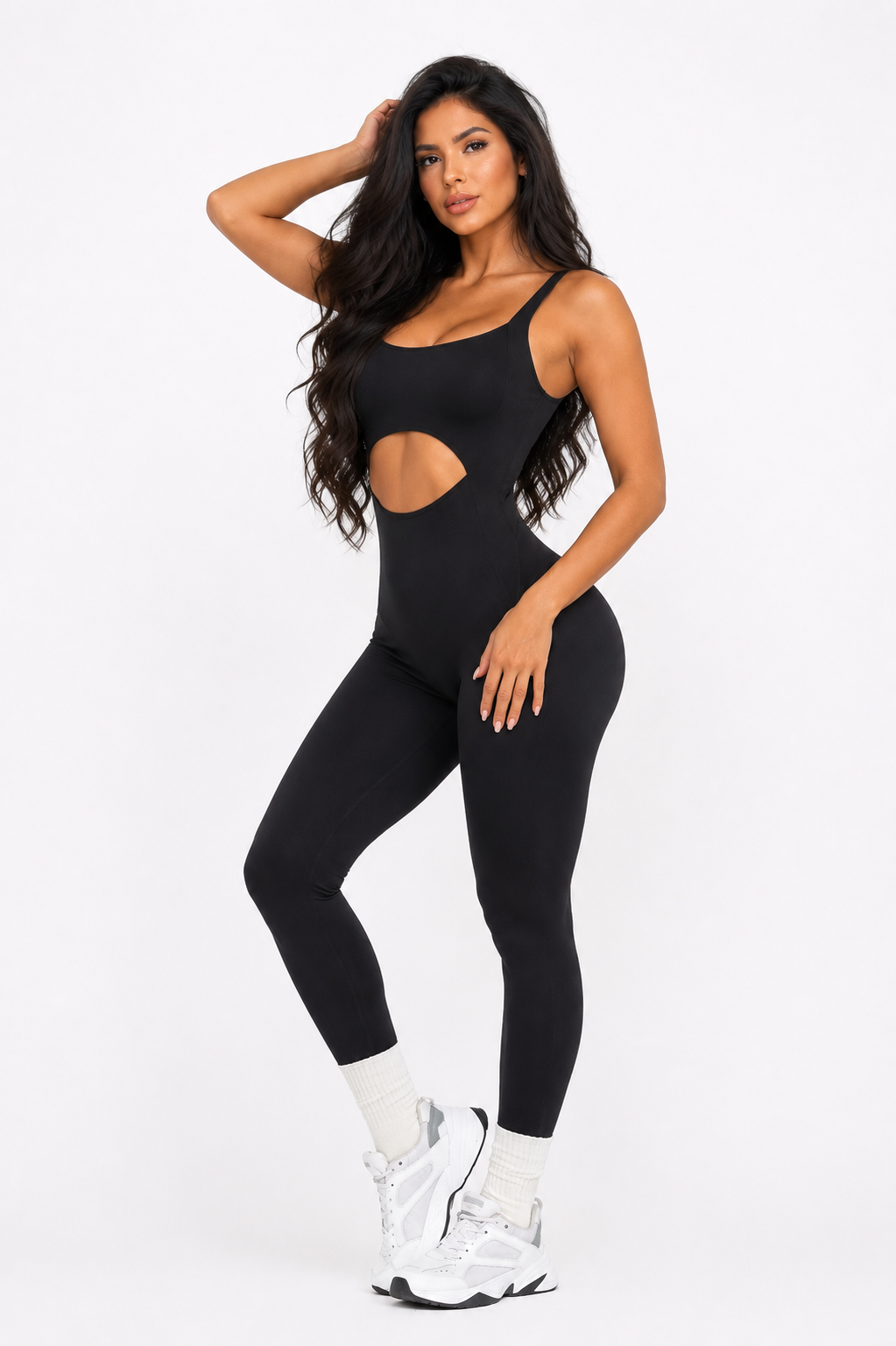 Nizuc Enterizo Negro con Zipper