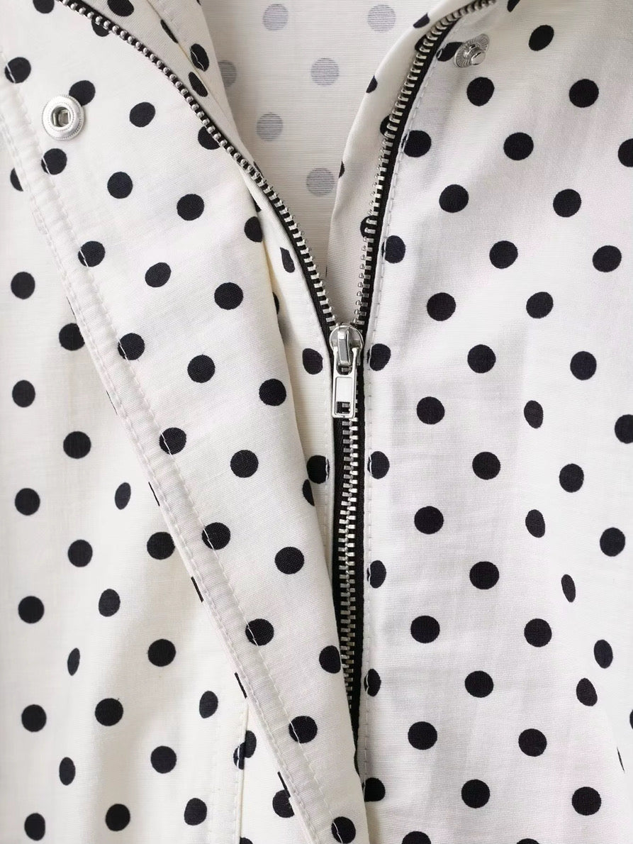 Jacket Polka Dot Blanco & Negro