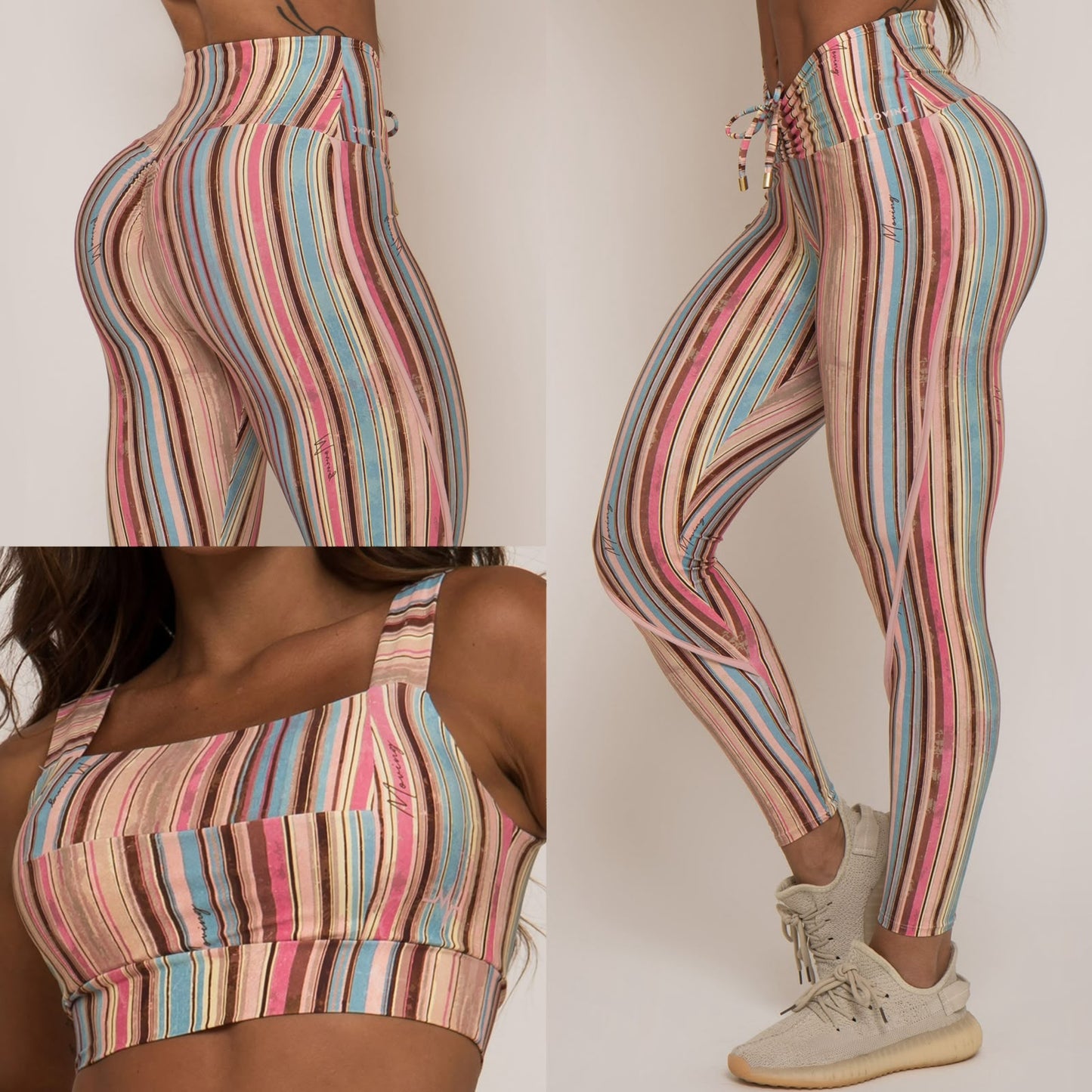 Colorful Summer Legging Brasileño Scrunch & Crop Top