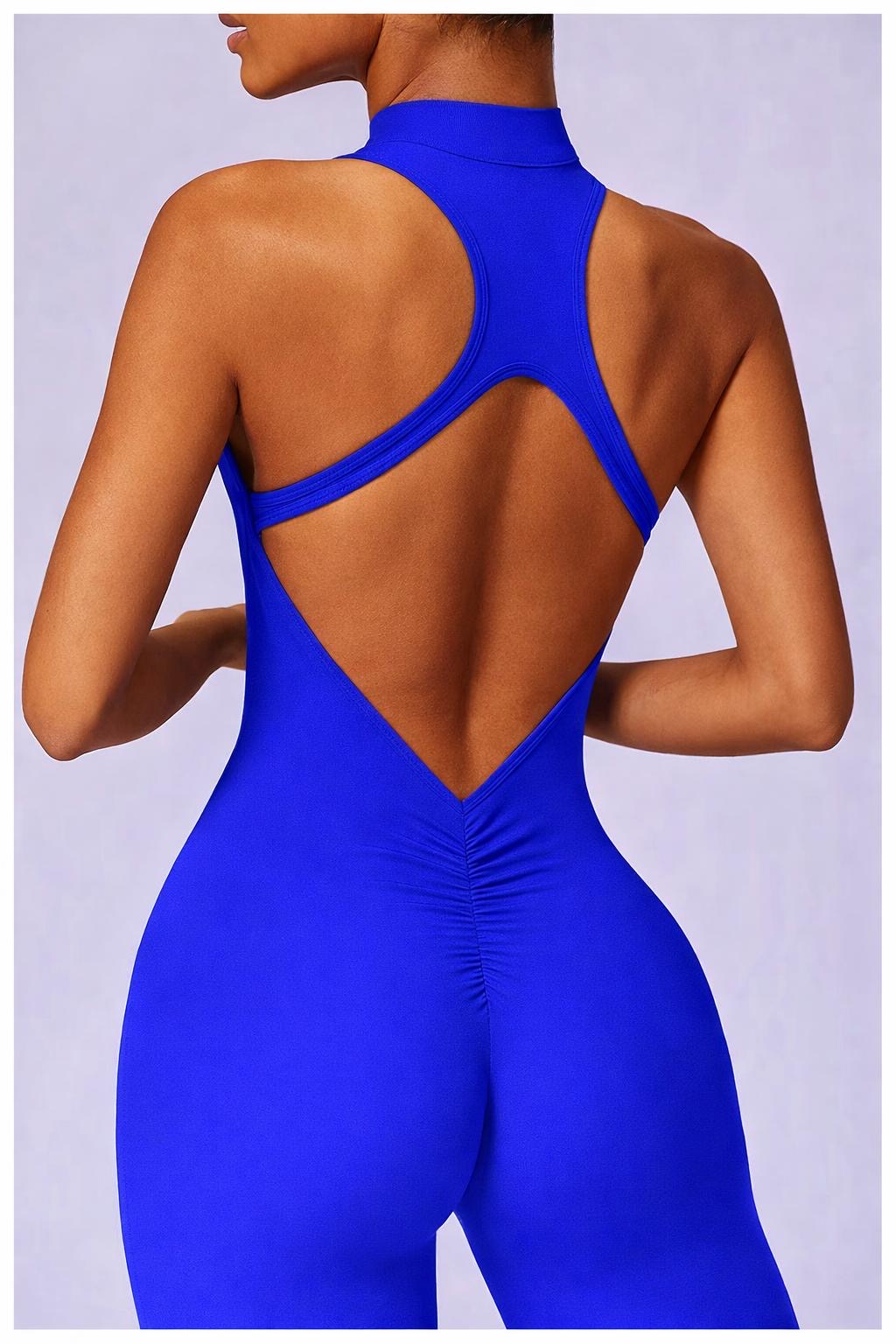 Yas Queen Enterizo Scrunch Azul