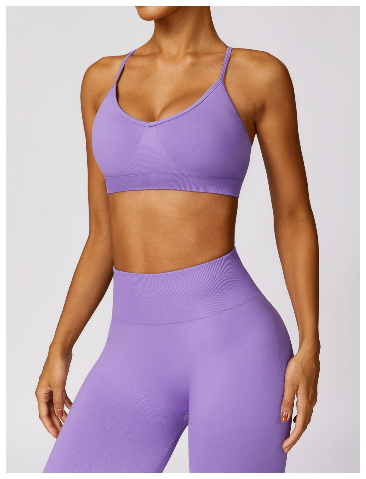 Seamless Legging Palazo Lilac y Top