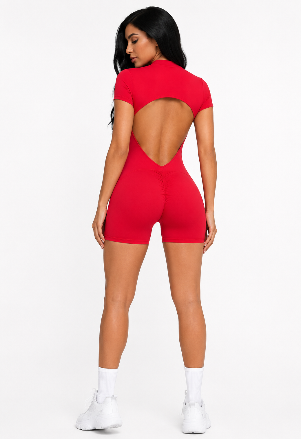 Sculpt Romper V Scrunch Rojo