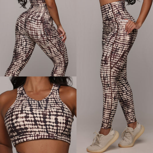 Bricks Legging Brasileño with Pockets & Crop Top