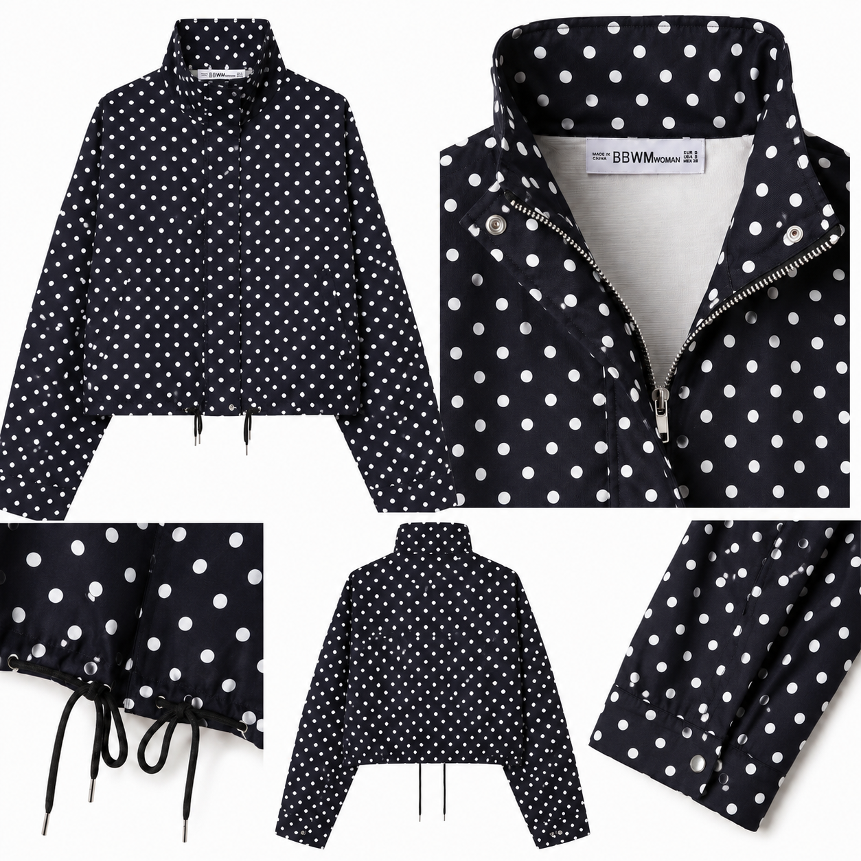 Jacket Polka Dot Negro & Blanco