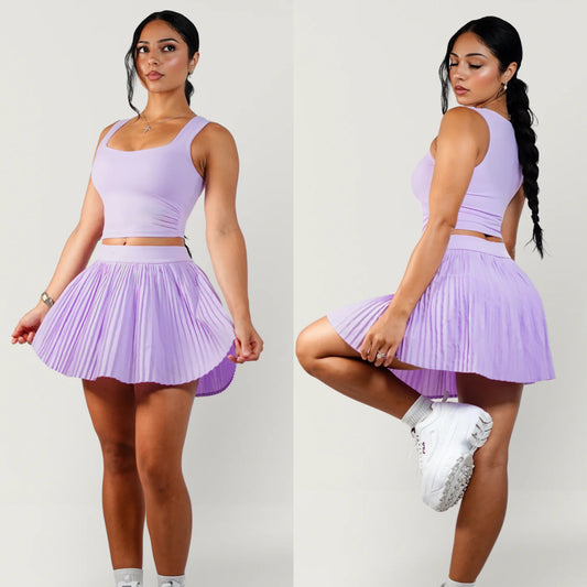 College Falda con Pantalón & Top Lilac