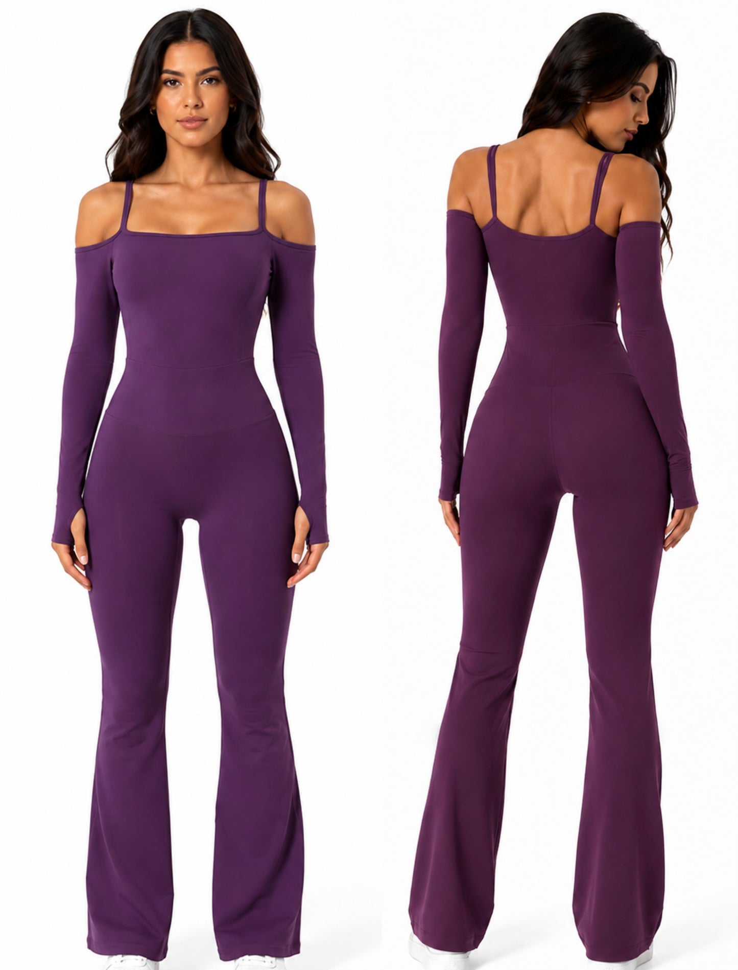 Dream Girl Flared Jumpsuit Plum