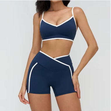 Sculpt Seamless Short Deep Navy  & Crop Top