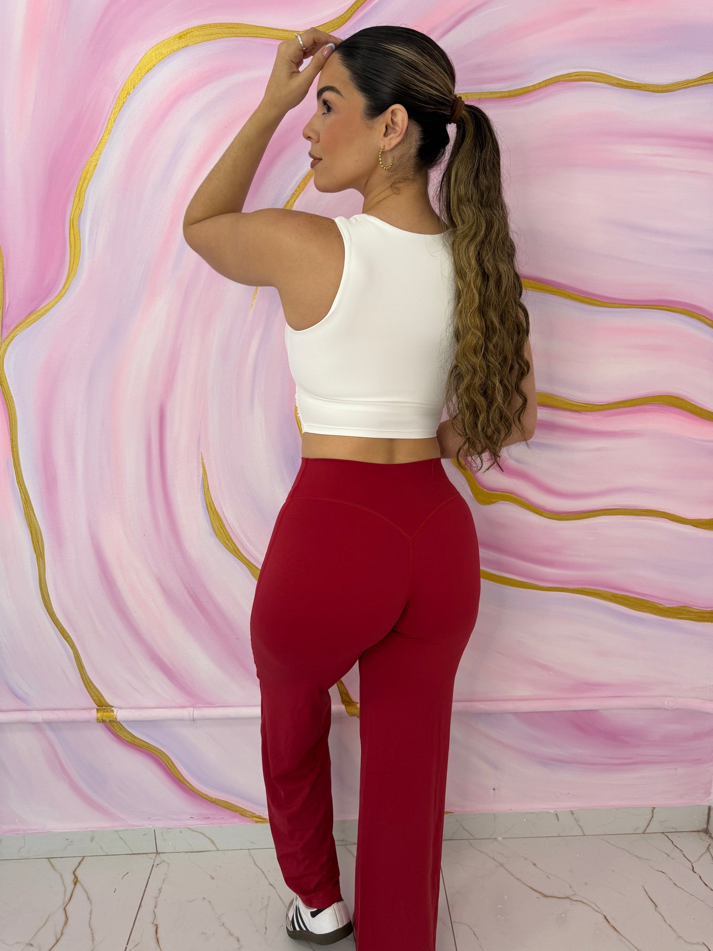Latina Gang Straight Legging Red Cherry & Top