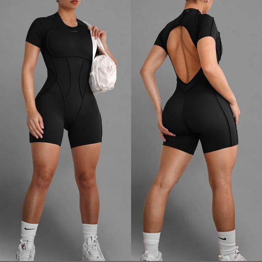 Moto Mami Romper Negro
