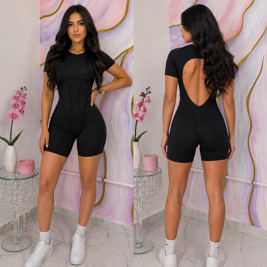 Moto Mami Romper Negro