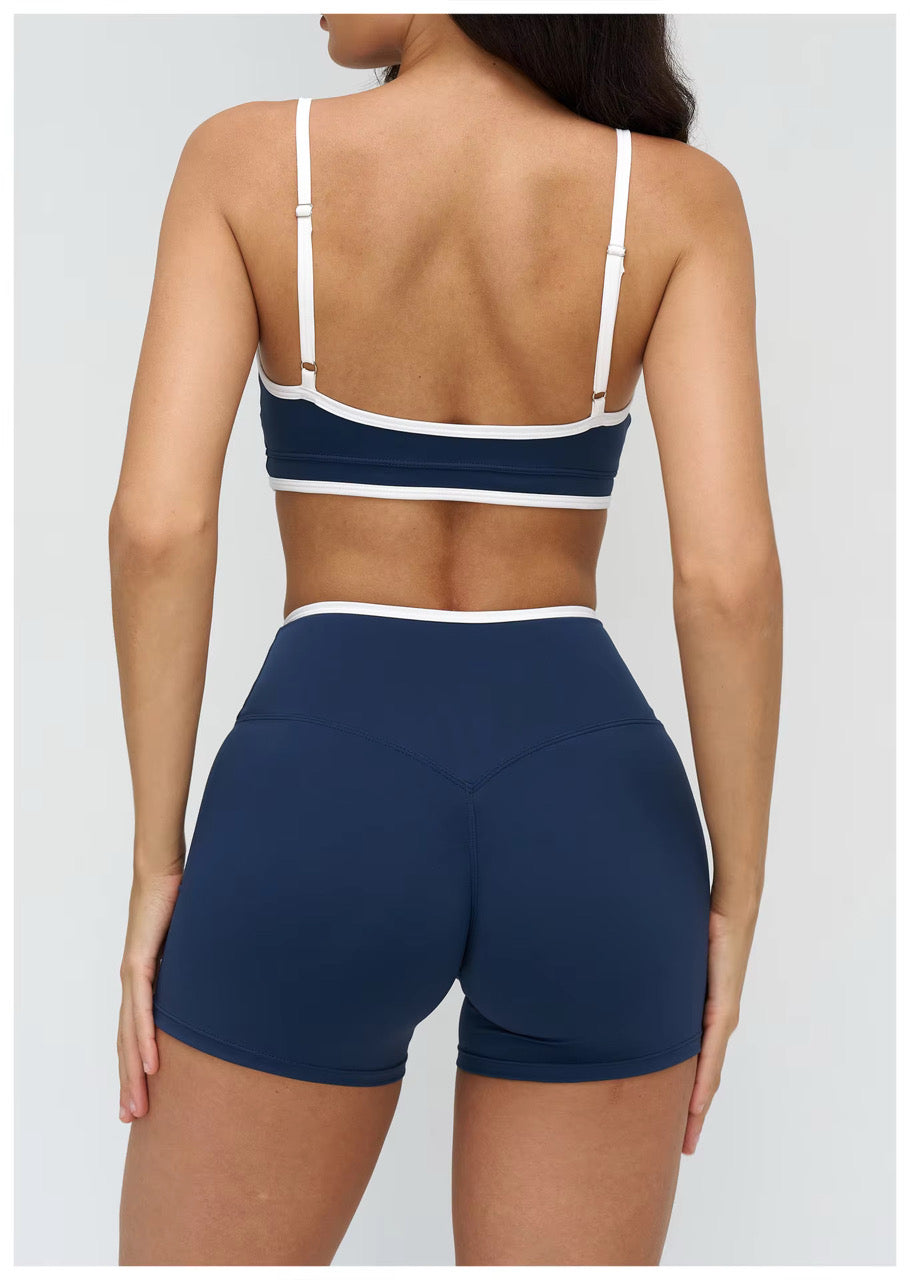 Sculpt Seamless Short Deep Navy  & Crop Top