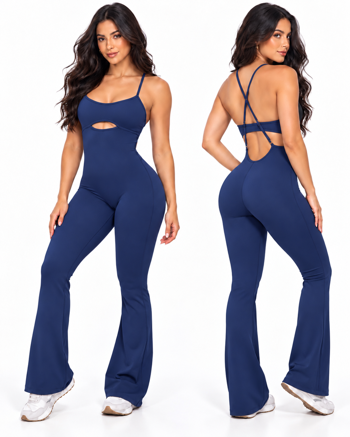 Latina Mami Jumpsuit Palazzo Navy Blue