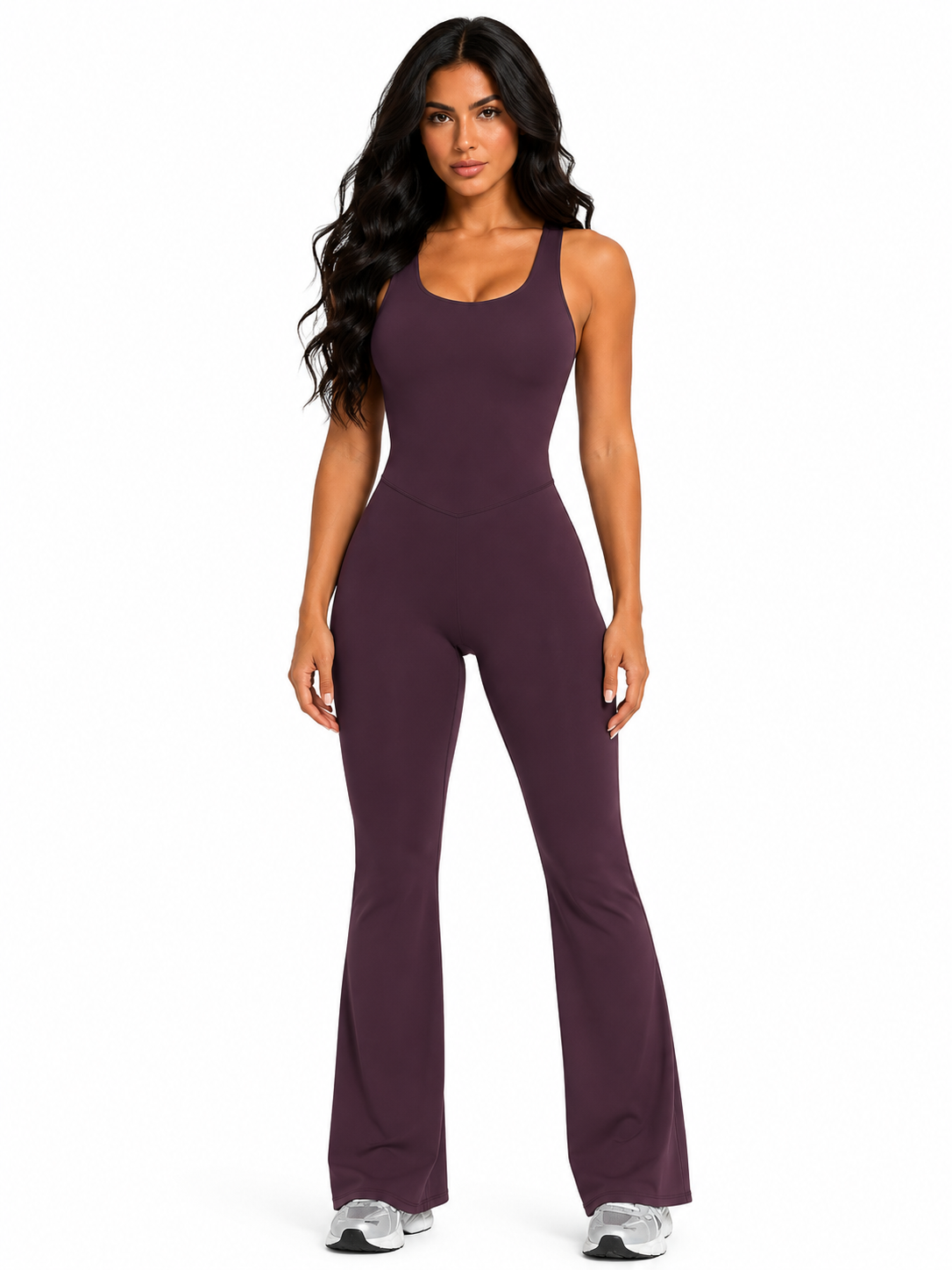 Goddess Jumpsuit Palazo Plum