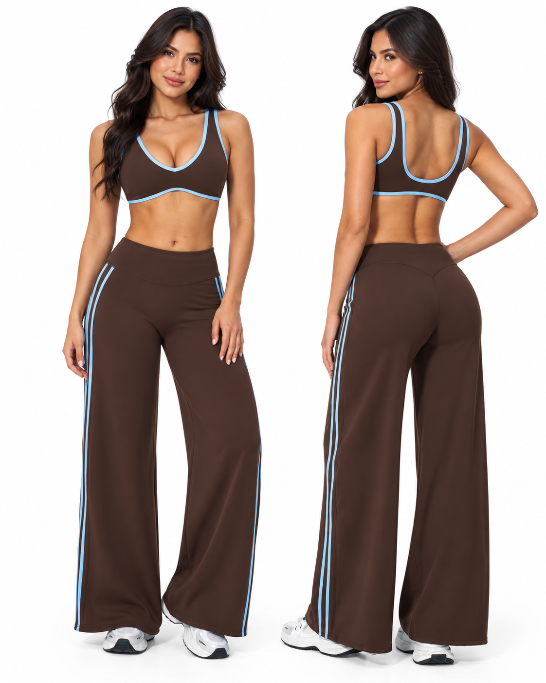 Sporty Chic Wide Legging & Crop Top