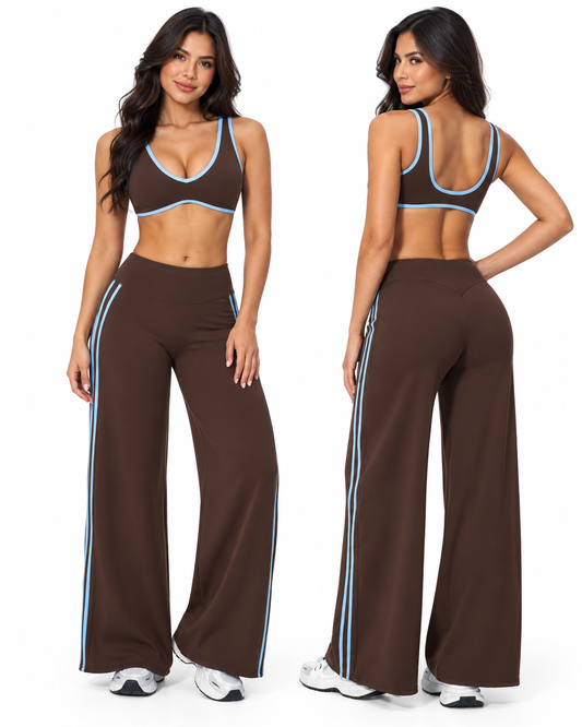 Sporty Chic Wide Legging & Crop Top