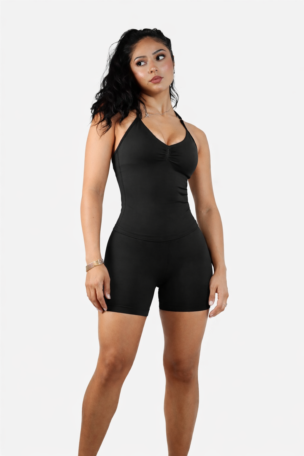 Sculpt Seamless Short Scrunch Negro & Crop Top