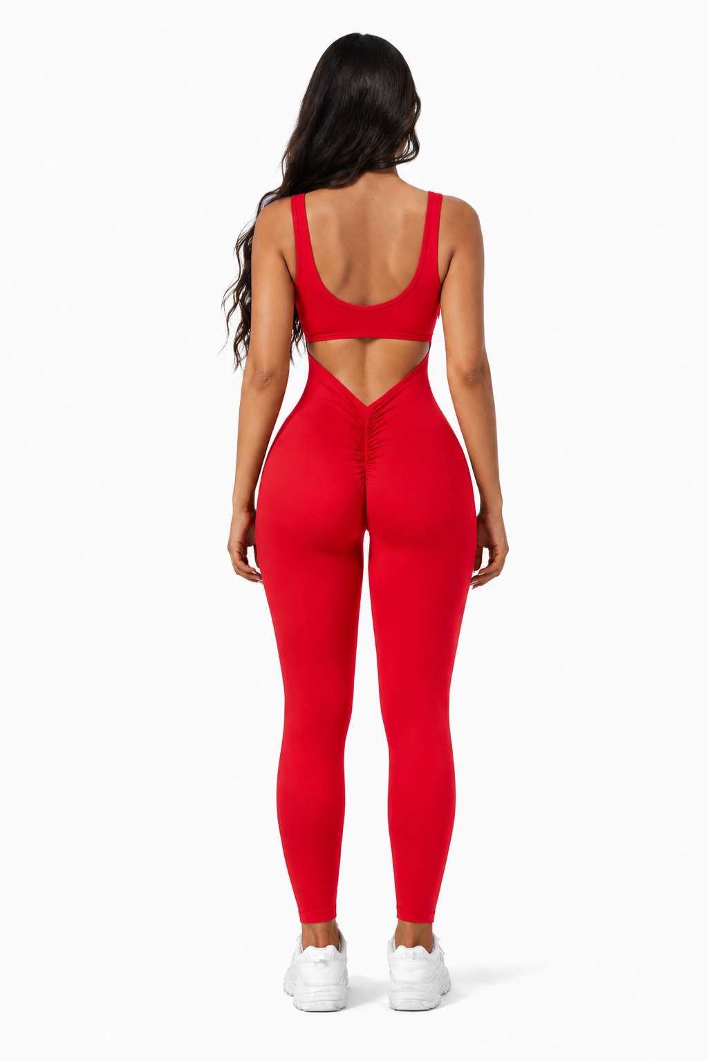 Enterizo V Scrunch Rojo