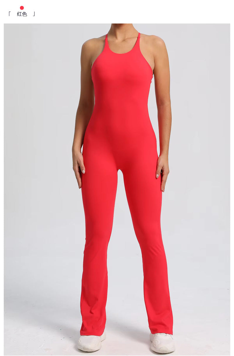 Good Girl Jumpsuit Palazo Scrunch Rojo