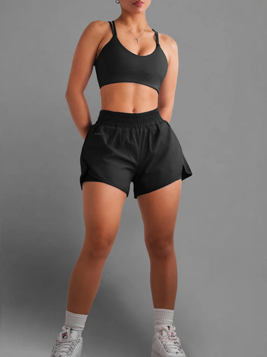 Princess Running Short Black & Crop Top