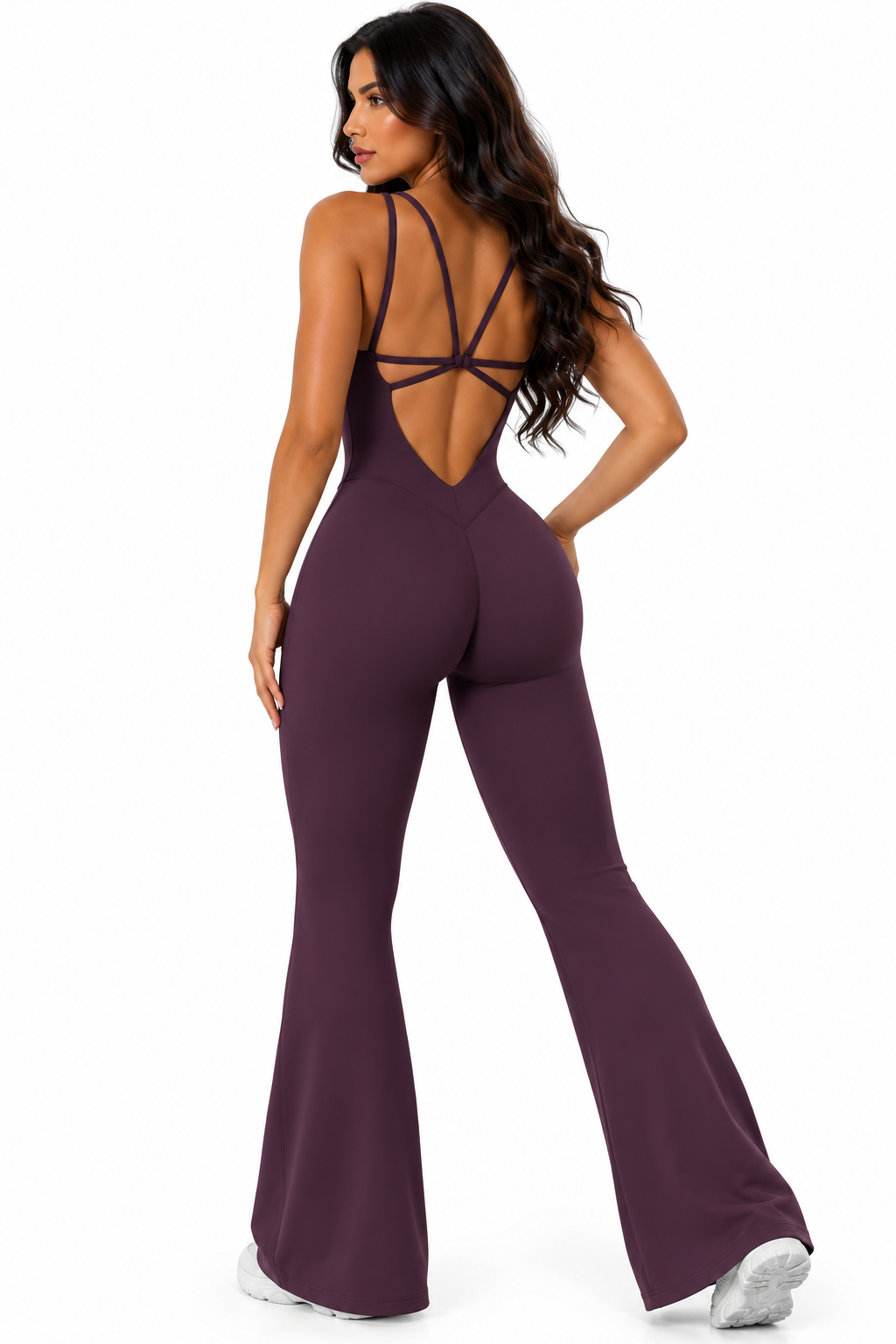 Goddess Jumpsuit Palazo Plum