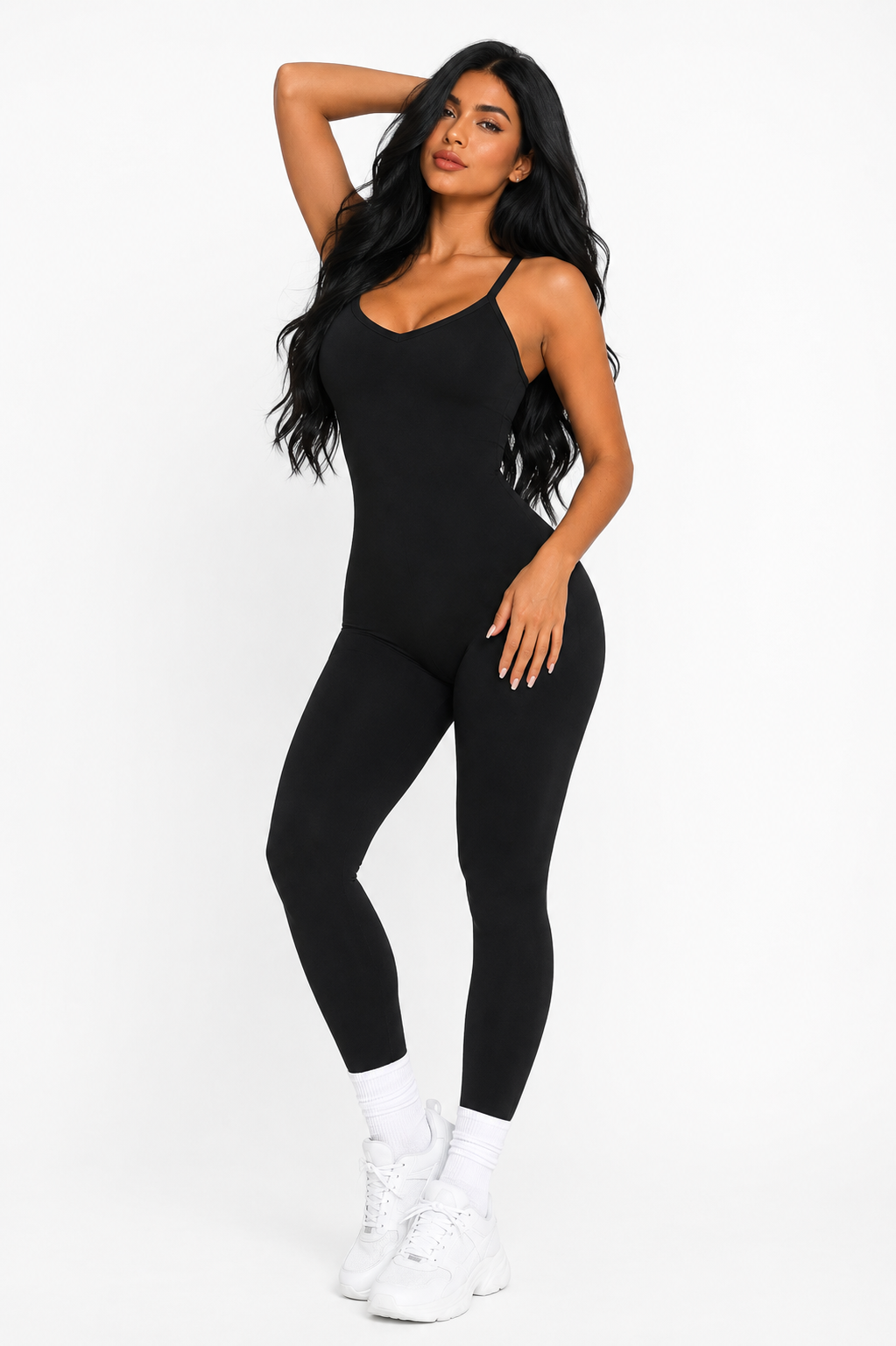Elevate Enterizo Negro con Tiras Ajustables