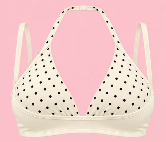 Polka Dots White Crop Top