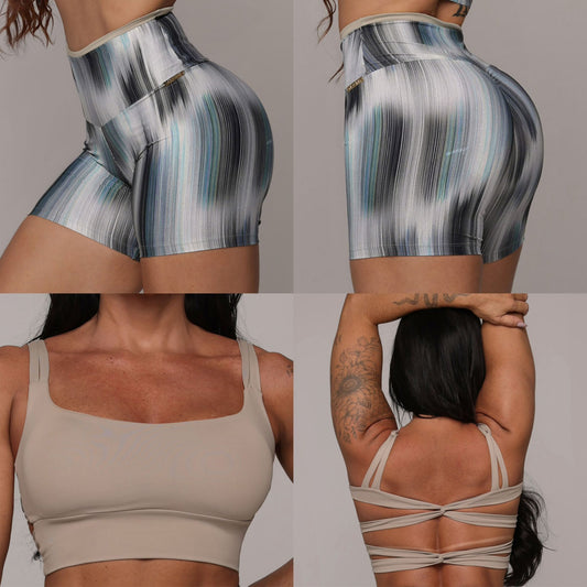 Van Gogh Short Brasileño Scrunch & Crop Top