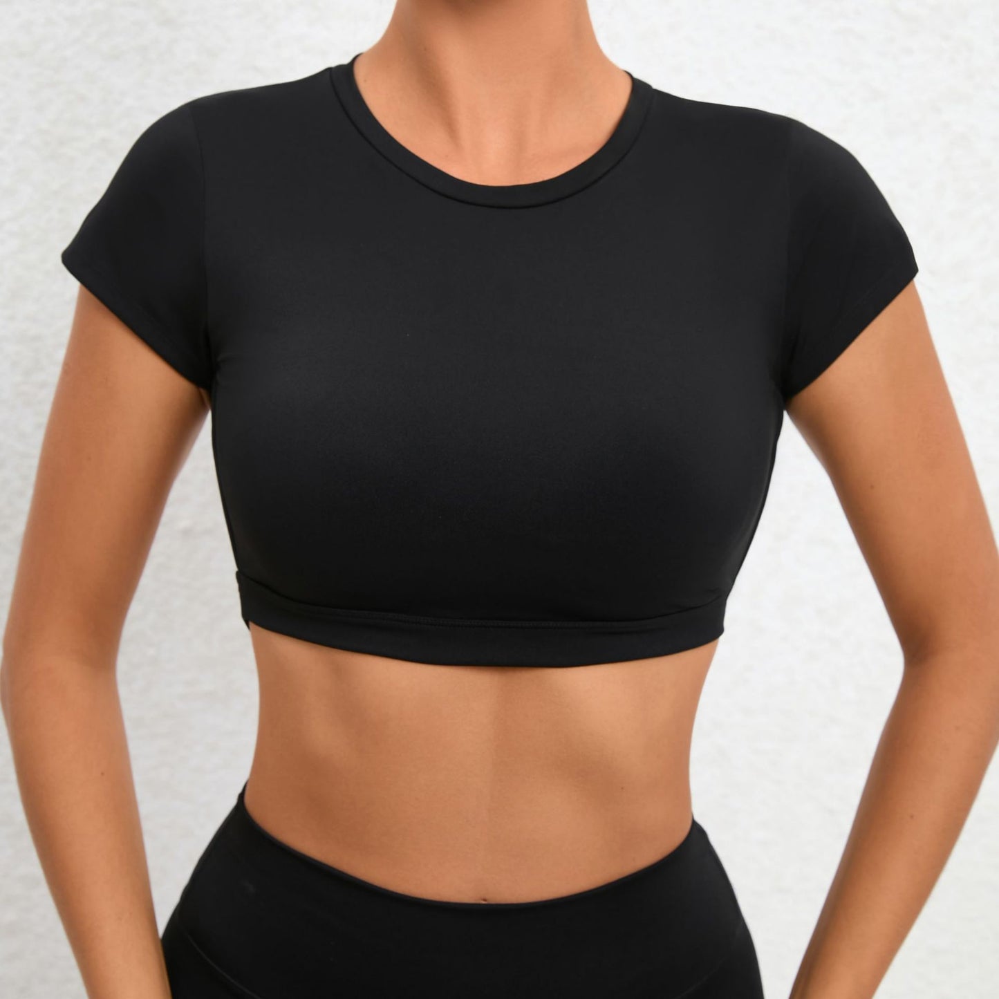 Backless Crop Top Negro