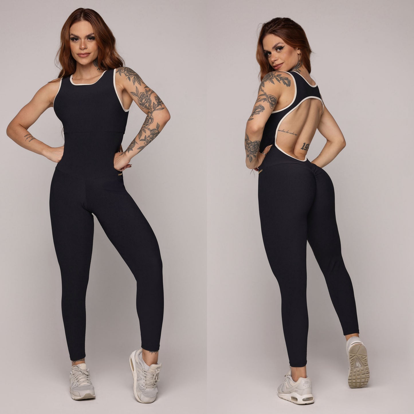 Jacquard Enterizo Brasileño Scrunch Negro