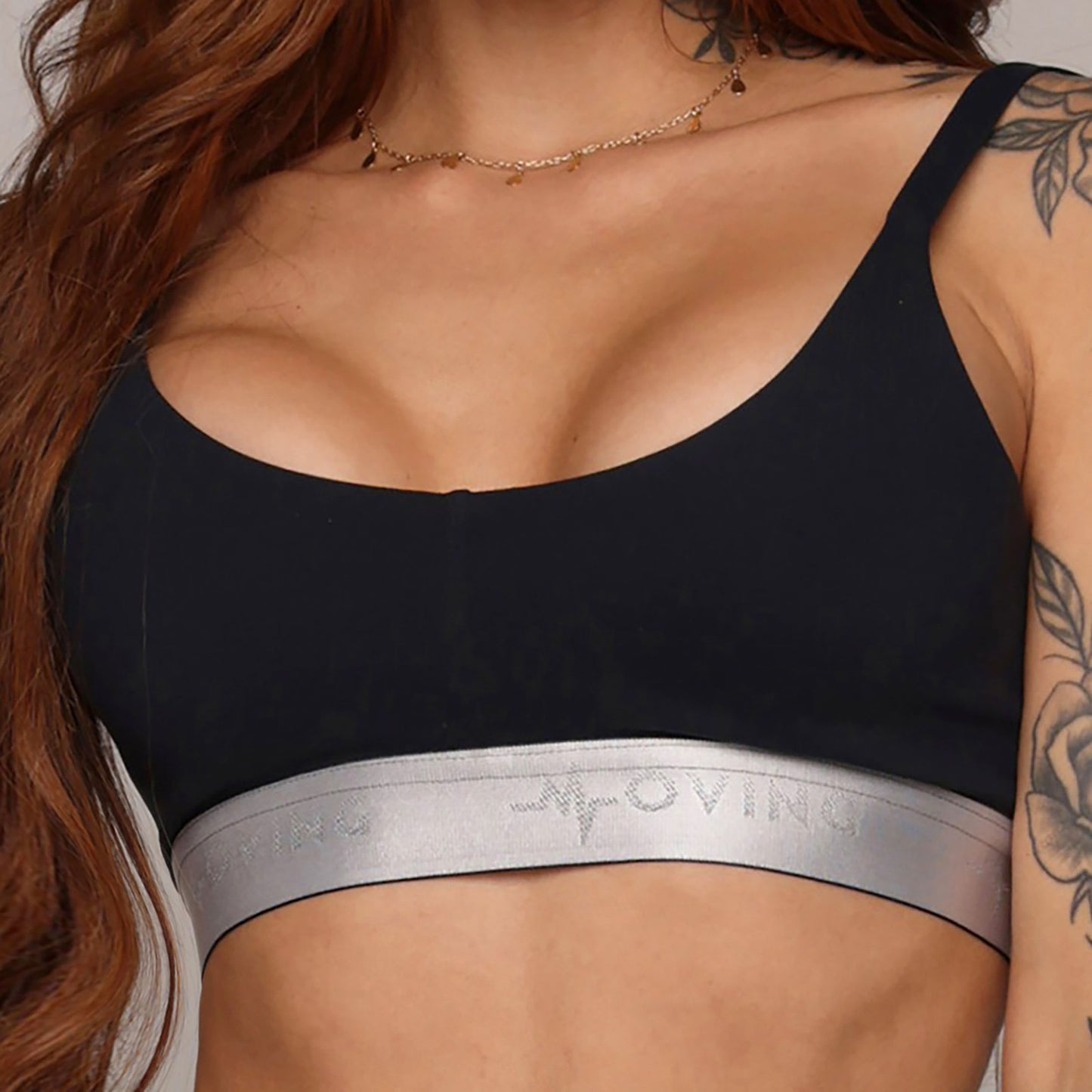 Jacquard Legging Brasileño Negro & Crop Top