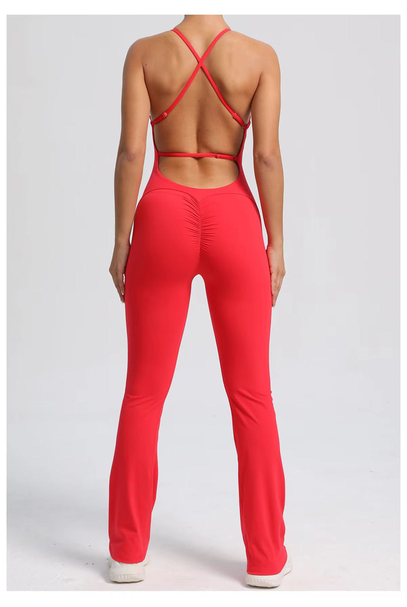 Good Girl Jumpsuit Palazo Scrunch Rojo