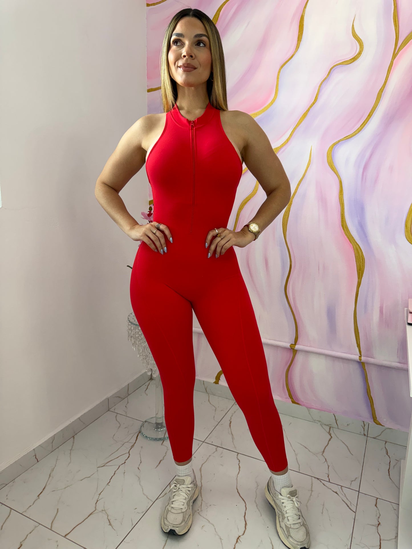 Yas Queen Enterizo Scrunch Rojo