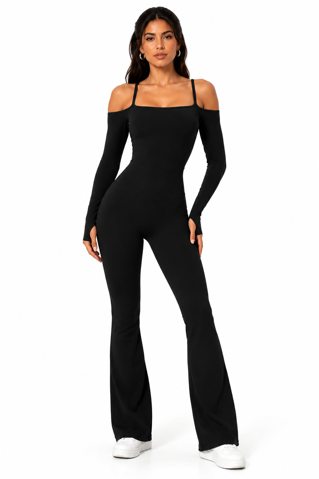Dream Girl Flared Jumpsuit Negro