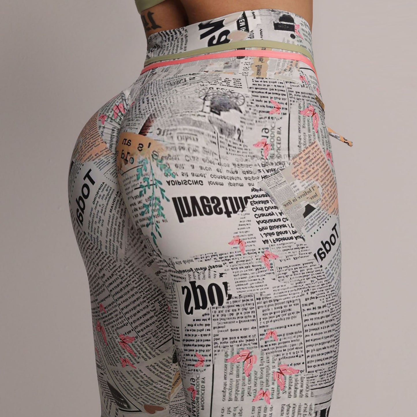 Newspaper Legging Brasileño Scrunch