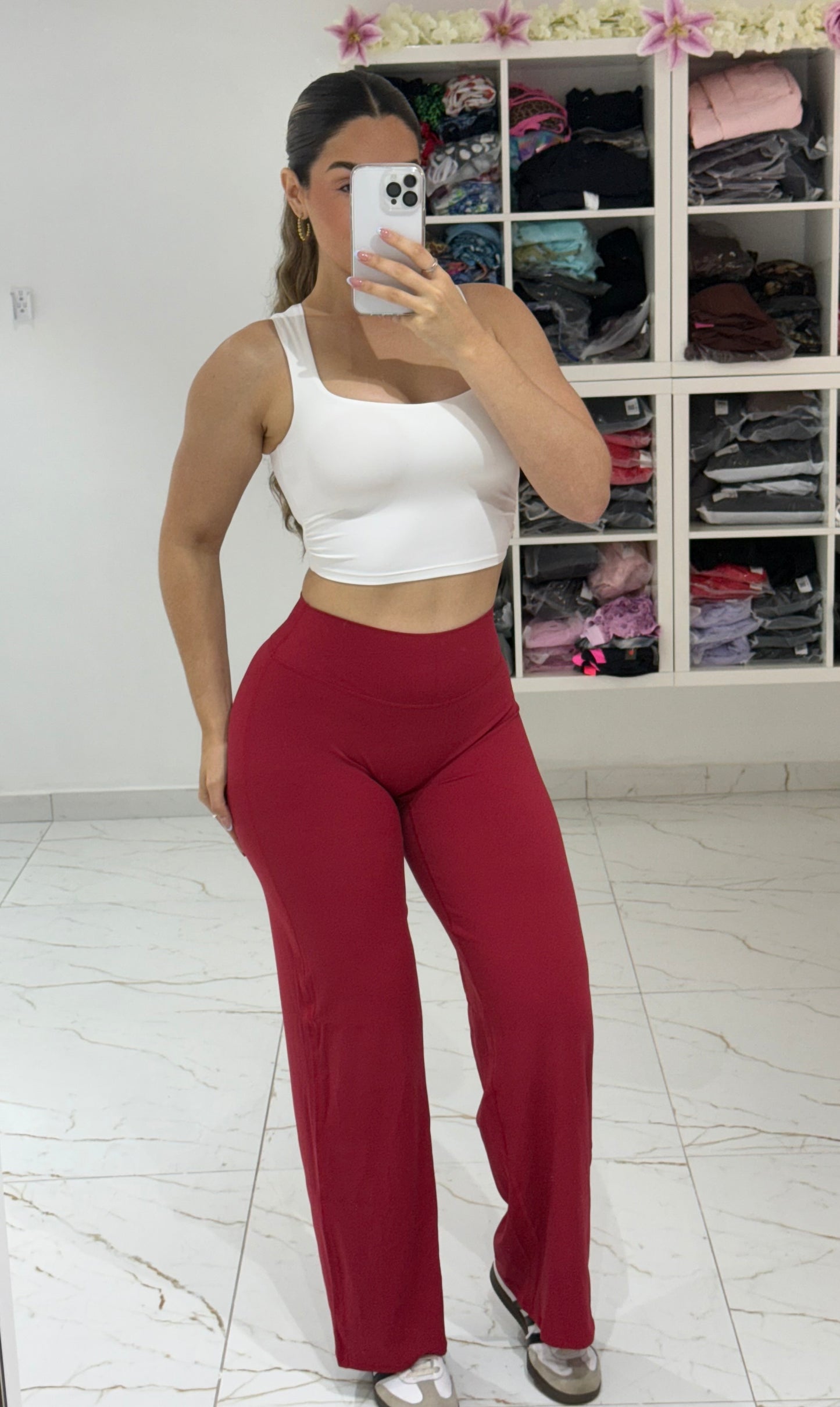 Latina Gang Straight Legging Red Cherry & Top
