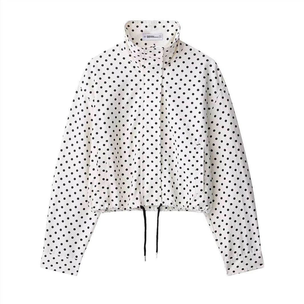Jacket Polka Dot Blanco & Negro