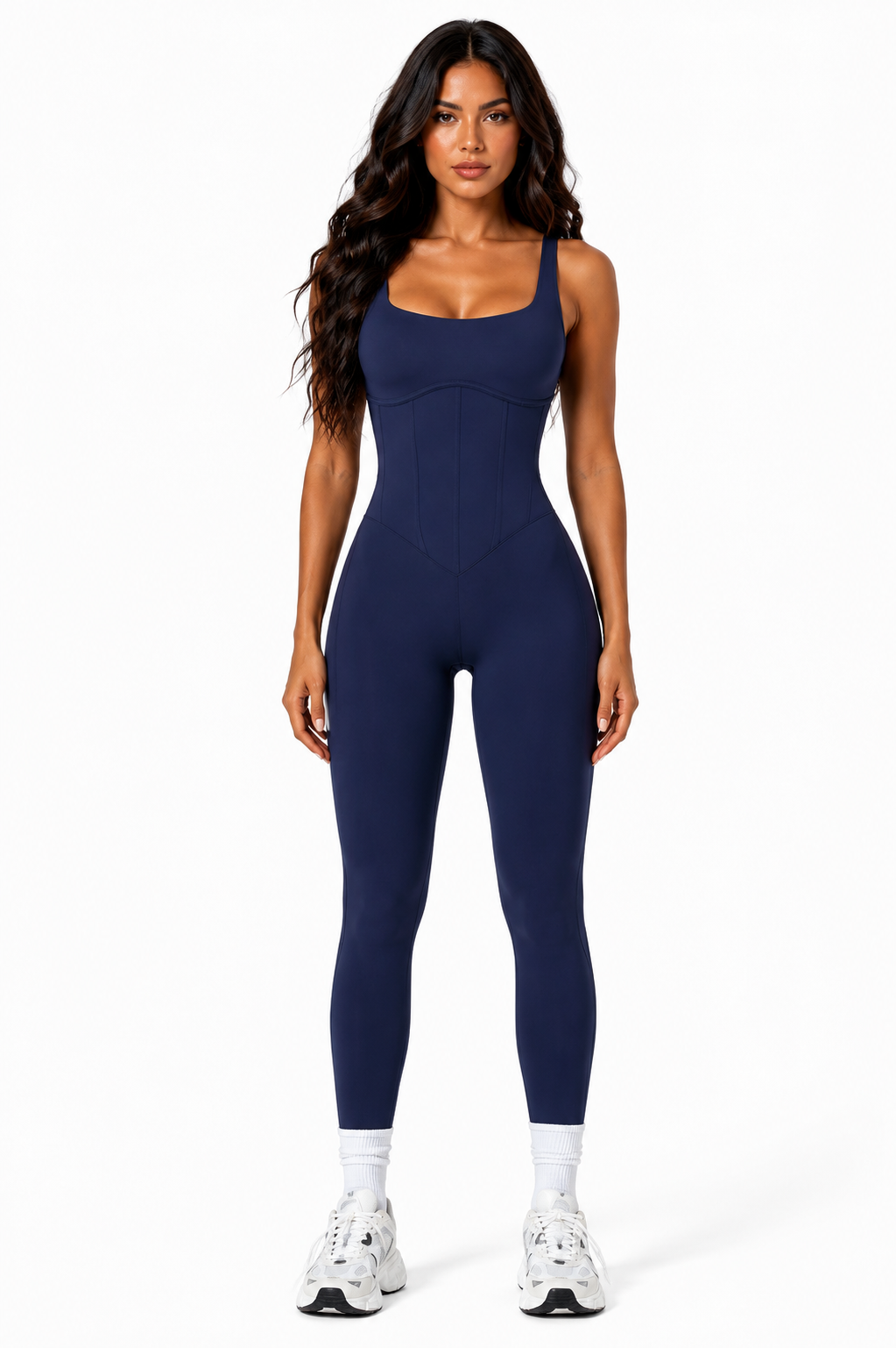 Charlotte Enterizo Azul Marino con Tiras Ajustables