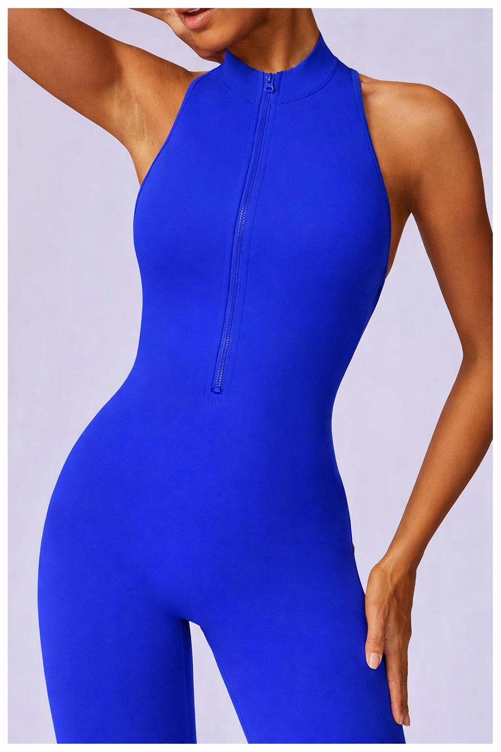 Yas Queen Enterizo Scrunch Azul